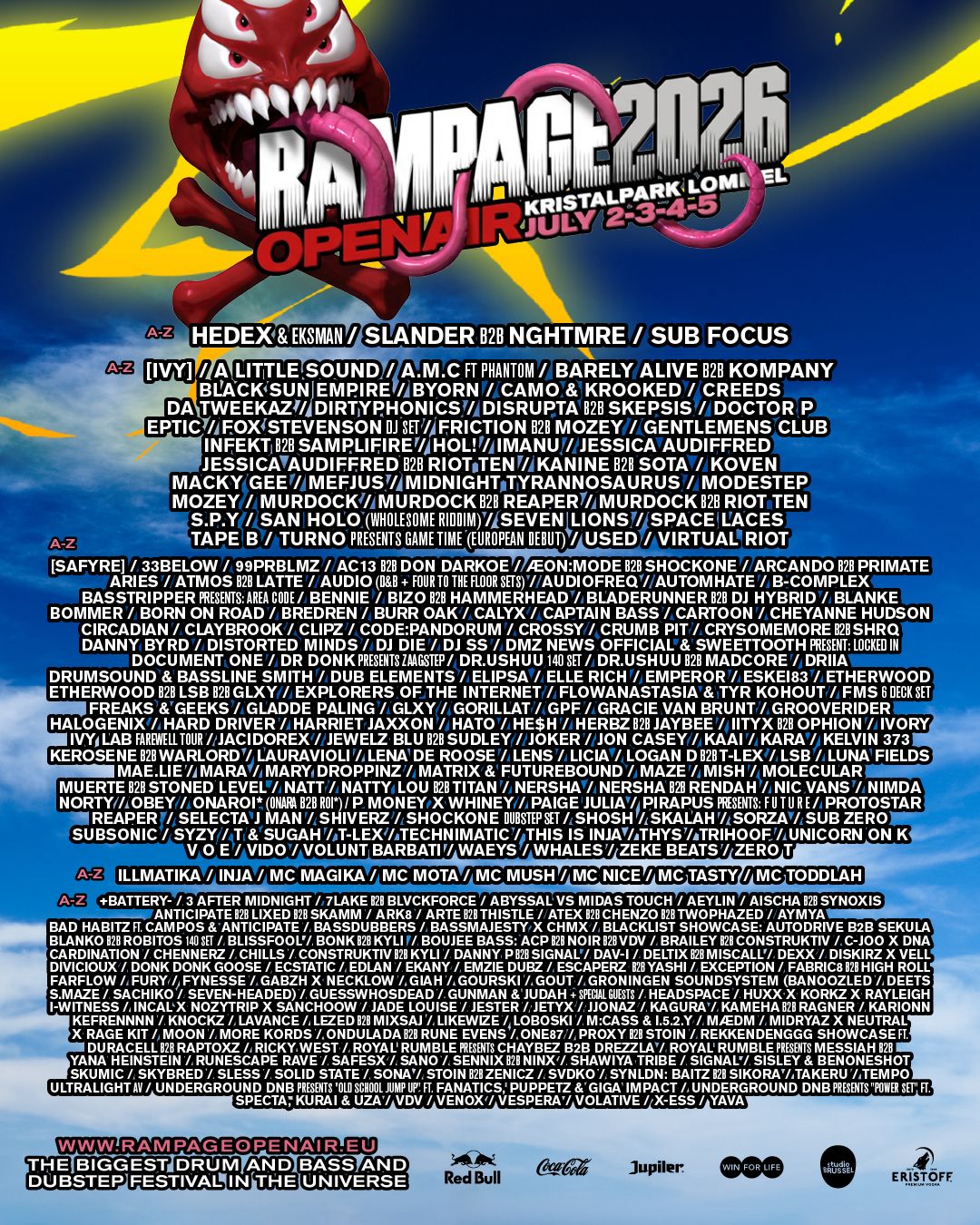 Full line-up