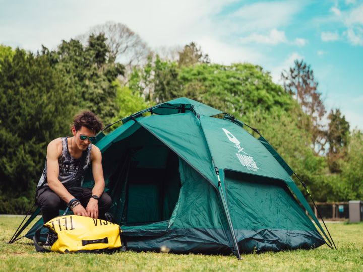 Rent A Tent + Air Mattress + Sleeping bag - Hire 1P